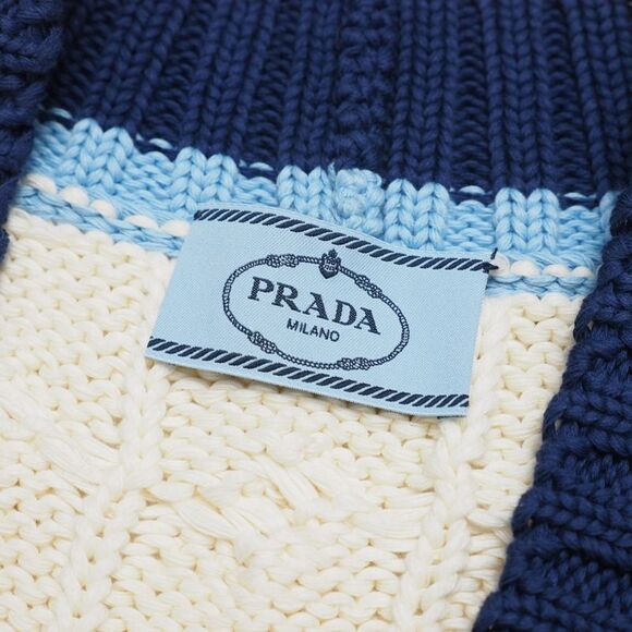 Prada Vest Size 36 Cable Knit V-neck Tilden Knit Vest Made In Italy 20241230 - Picture 9 of 9